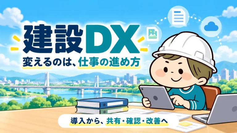 ヘルメットBonと学ぶ建設DX。変えるのは仕事の進め方。導入から共有・確認・改善へ。